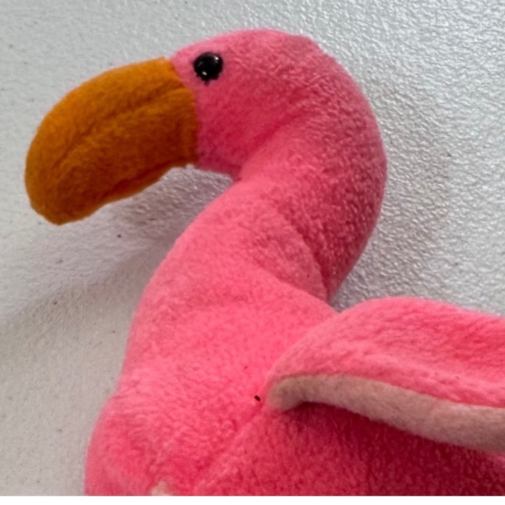 Y2k 95 Pink Flamingo Plush Stuffed Animal Toy Orange‎ Beak Soft Cuddly